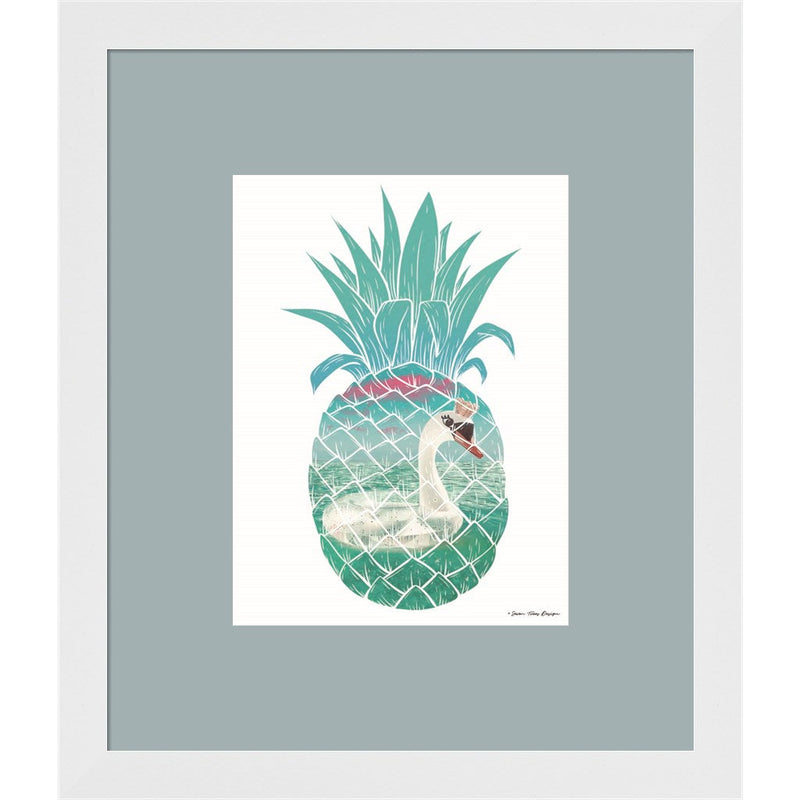 Swan Pineapple by Seven Trees Design, Framed Art