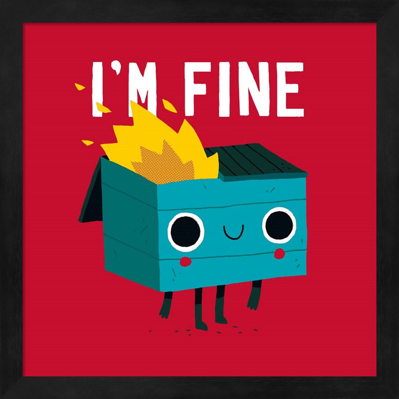 Dumpster Is Fine by Michael Buxton, Framed Art