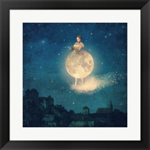 Shhh Lady Night is Coming by Paula Belle Flores, Framed Art