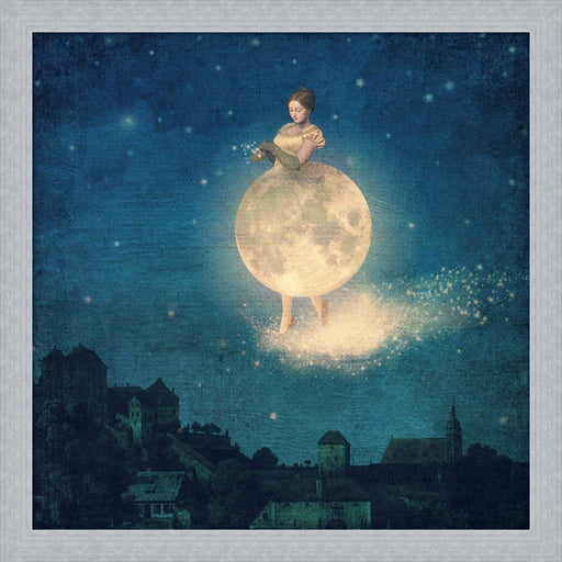 Shhh Lady Night is Coming by Paula Belle Flores, Framed Art