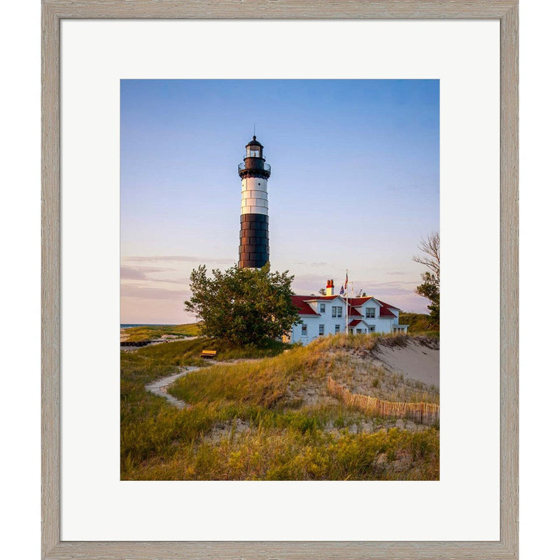 Historic Big Sable Point Light by Adam Romanowicz, Framed Art