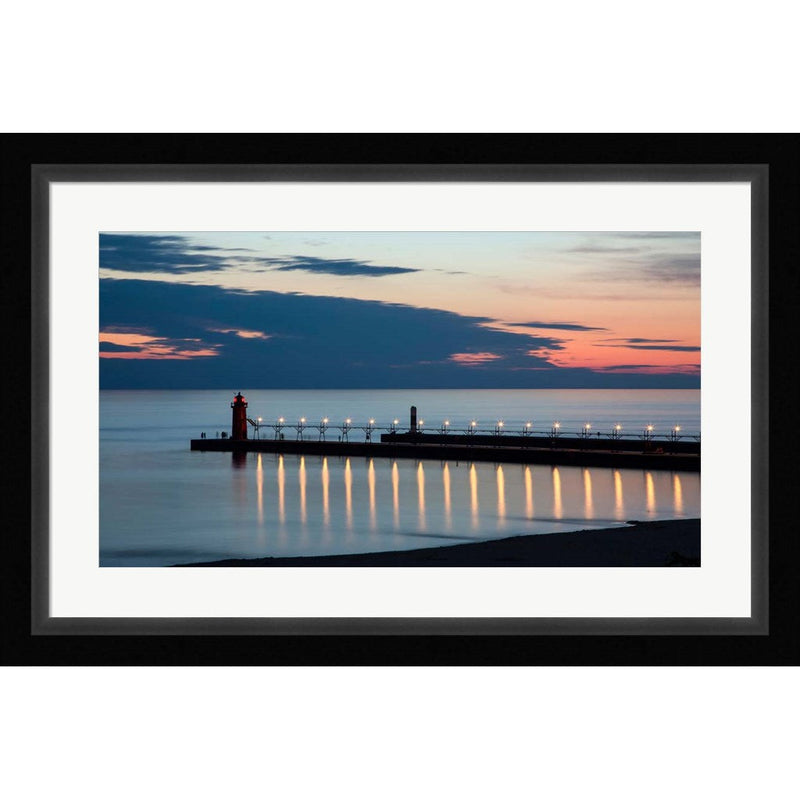 South Haven Michigan Lighthouse by Adam Romanowicz, Framed Art