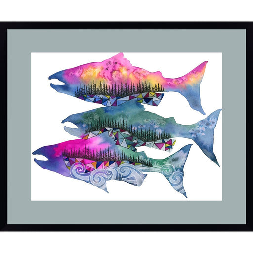 Salmon Season by Jeannine Saylor, Framed Art