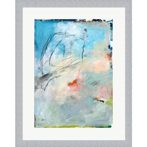 Blue Fade No. 2 by Jan Weiss, Framed Art