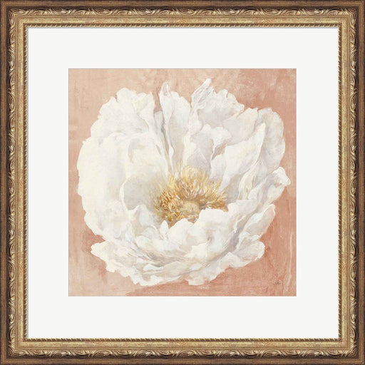 Serene Peony Terracotta by Julia Purinton, Framed Art