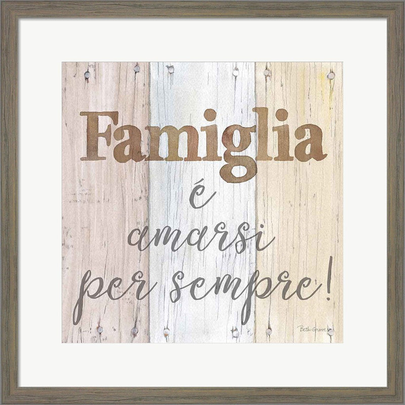 Farmhouse V Italian by Beth Grove, Framed Art