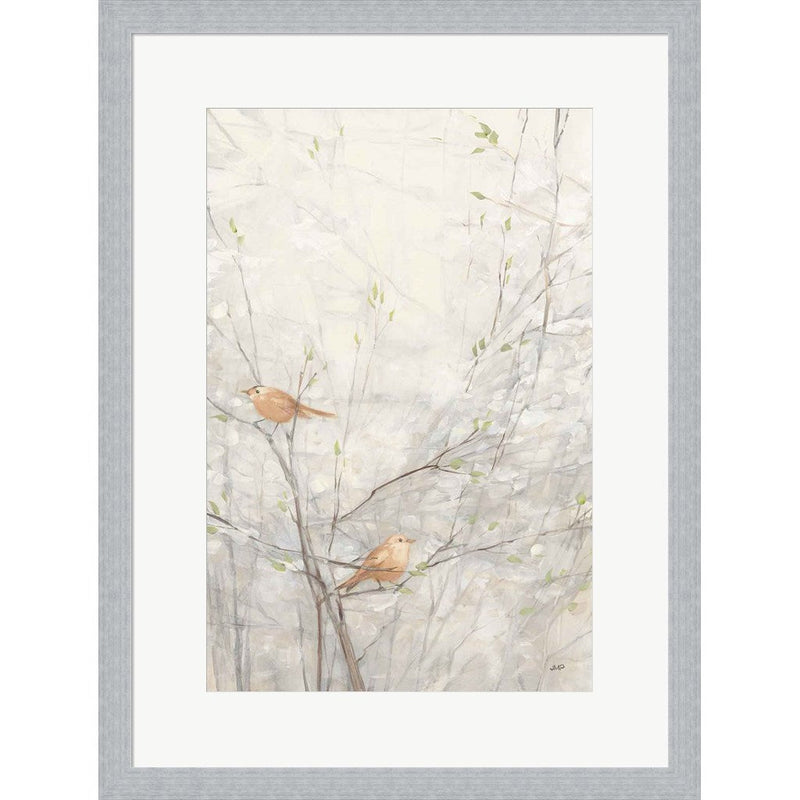 Birds in Trees II Brown by Julia Purinton, Framed Art