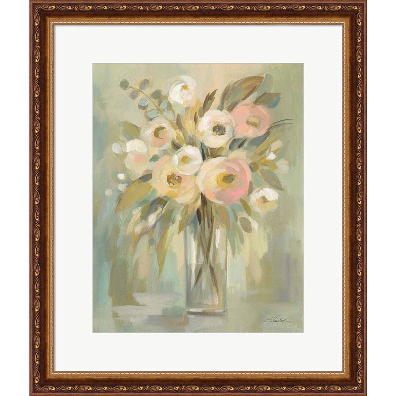 Painterly Strokes Floral by Silvia Vassileva, Framed Art