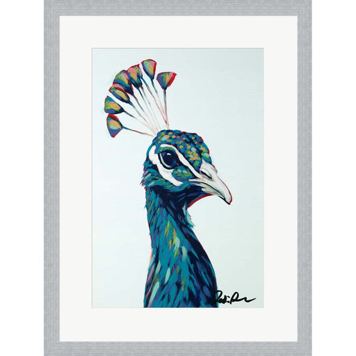 Pop Peacock I by Jodi Augustine, Framed Art
