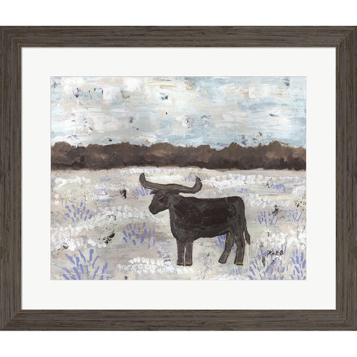 Longhorn Field by Kathleen Bryan, Framed Art