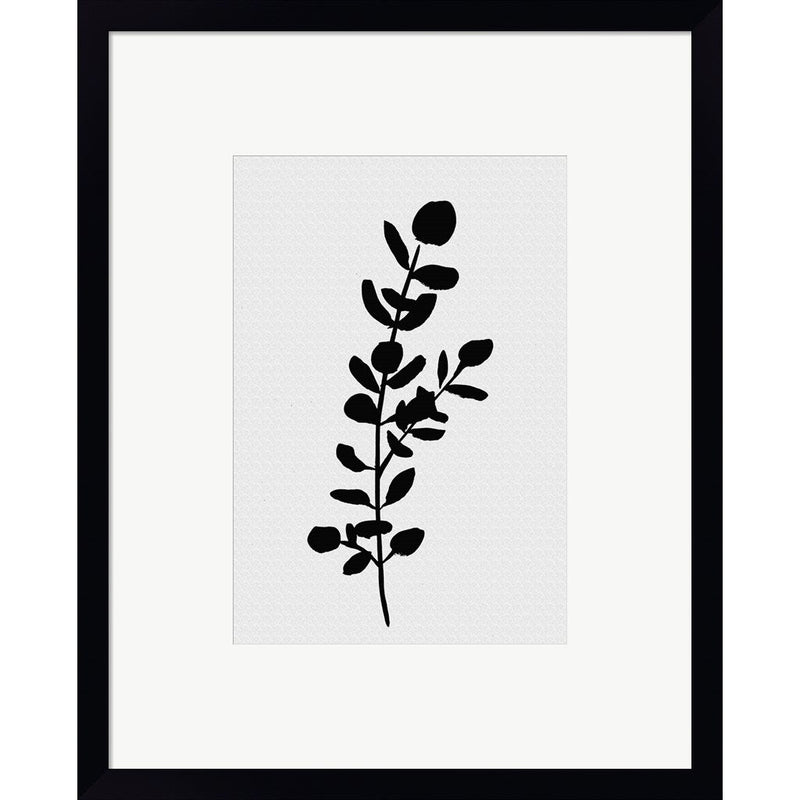 Farmhouse Eucalyptus black by Marcy Chapman, Framed Art