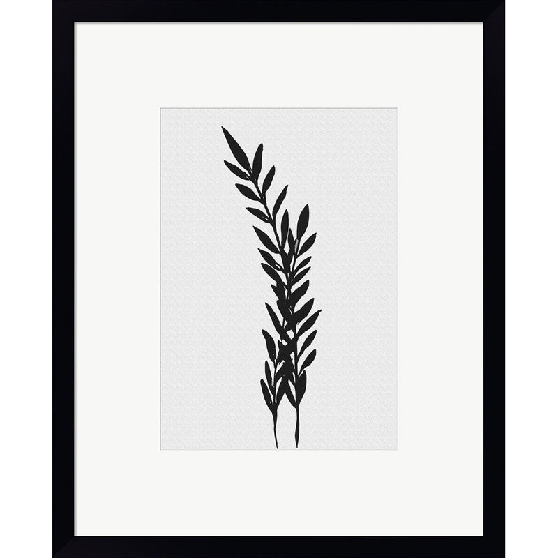 Farmhouse Leaves black by Marcy Chapman, Framed Art