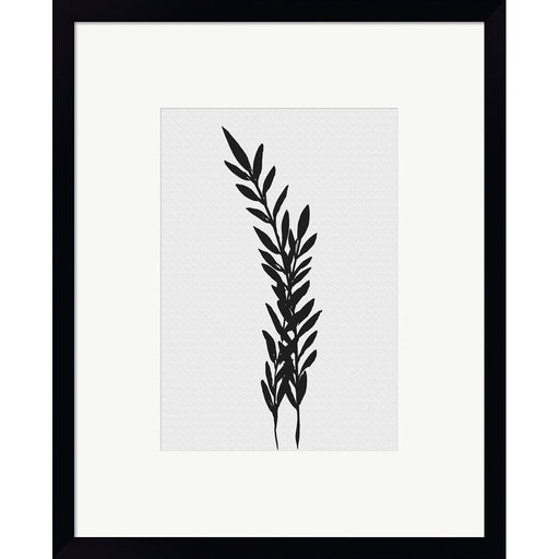 Farmhouse Leaves black by Marcy Chapman, Framed Art