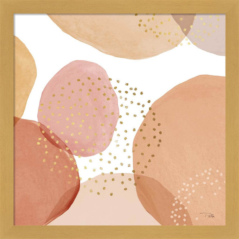 Pebbles III by Pela, Framed Art