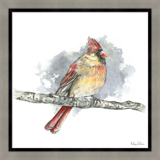 Birds & Branches II-Female Cardinal by Kelsey Wilson, Framed Art