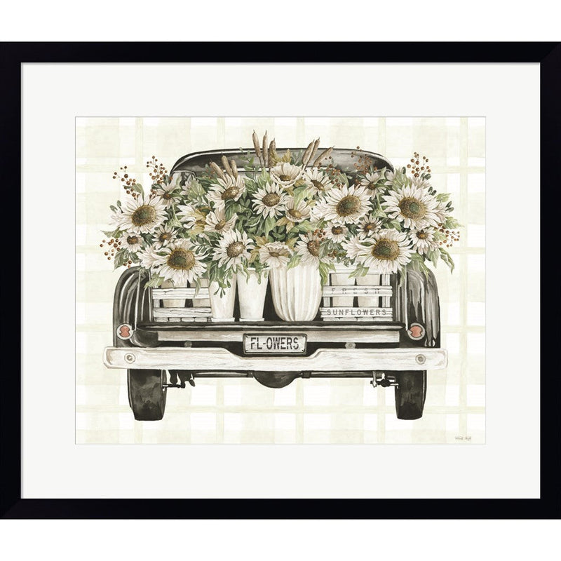 Sunflower Truck by Cindy Jacobs, Framed Art