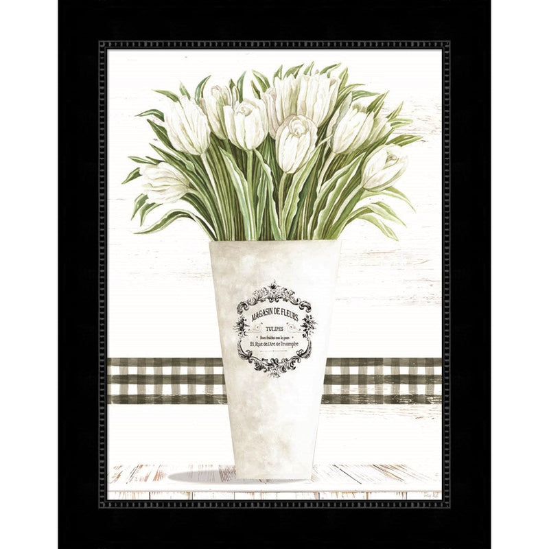 White Tulips by Cindy Jacobs, Framed Art