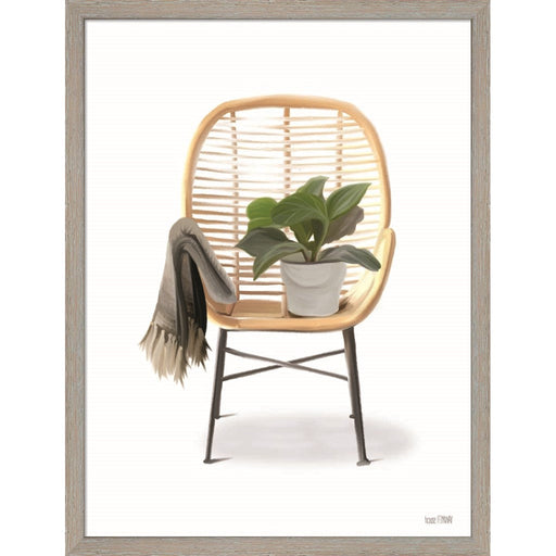 Plant Lover Boho Chair by House Fenway, Framed Art