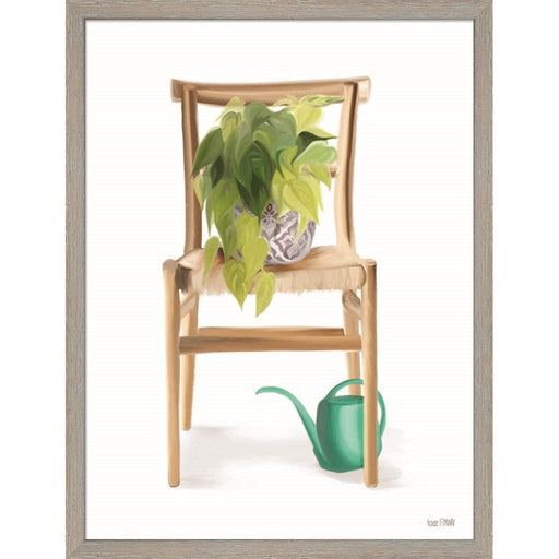 Plant Lover Wicker Chair by House Fenway, Framed Art