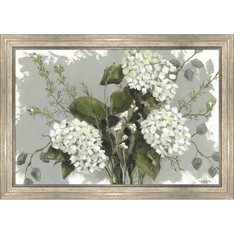 Hydrangeas in White by Jennifer Holden, Framed Art