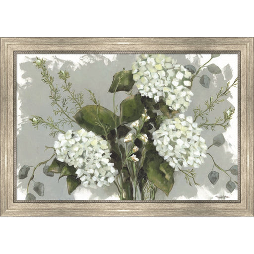 Hydrangeas in White by Jennifer Holden, Framed Art