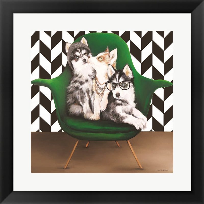 Hipster, Sister and Mister by Kamdon Kreations, Framed Art