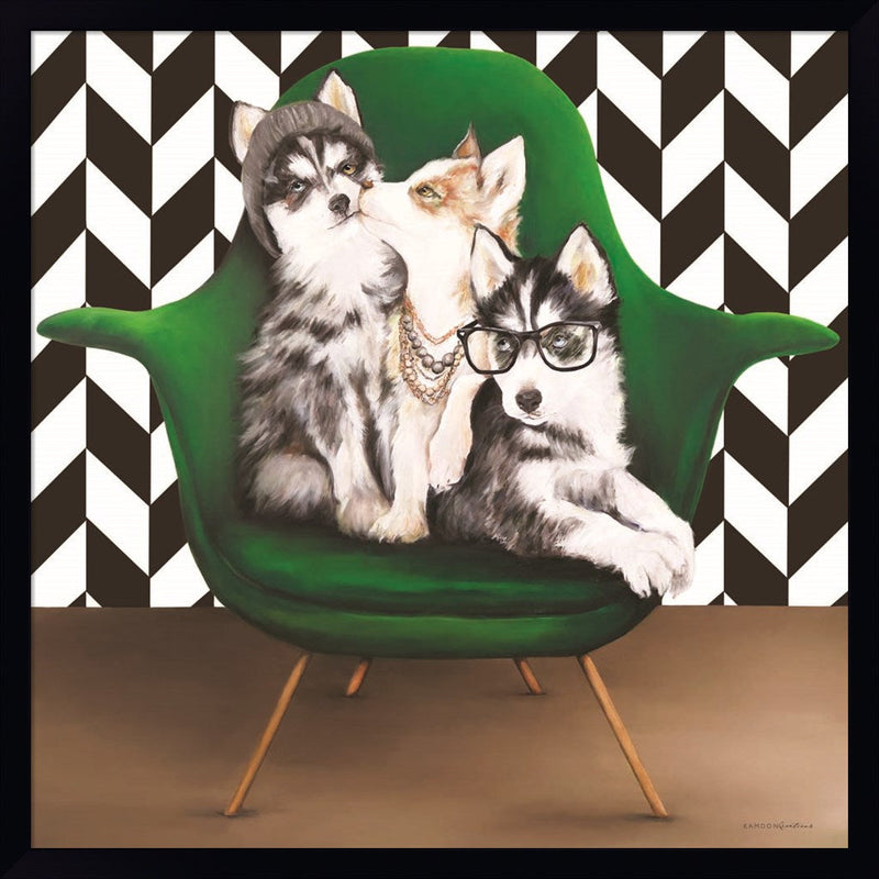 Hipster, Sister and Mister by Kamdon Kreations, Framed Art