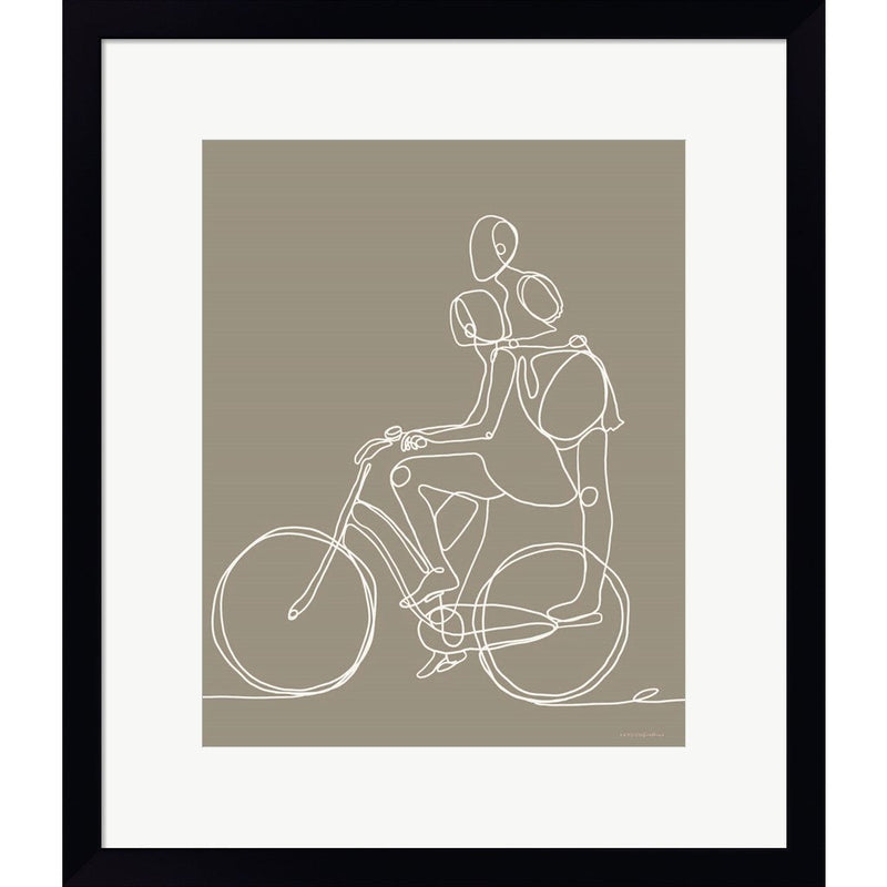 Friend on a Bike II by Kamdon Kreations, Framed Art