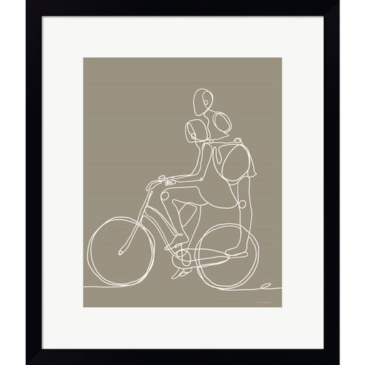 Friend on a Bike II by Kamdon Kreations, Framed Art