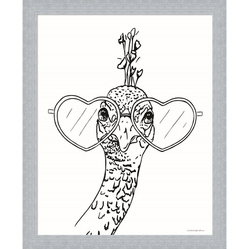 A Little Peacocky III by Kamdon Kreations, Framed Art