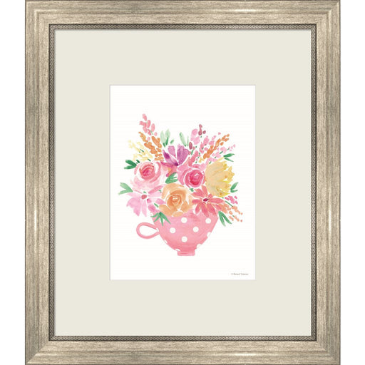 Pretty in Pink Tea Cup by Rachel Nieman, Framed Art