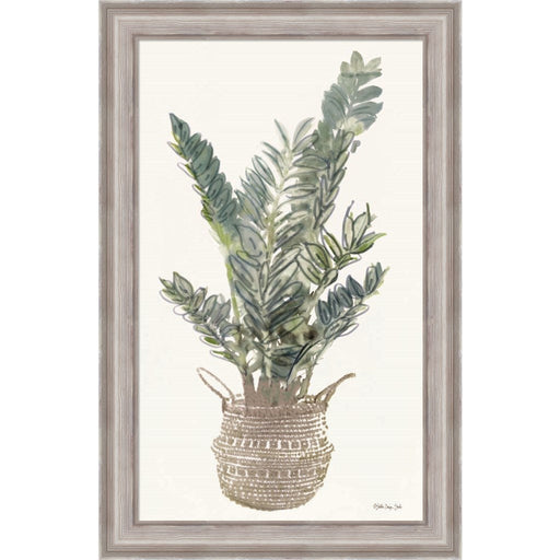 Foliage in Woven Pot 1 by Stellar Design Studio, Framed Art