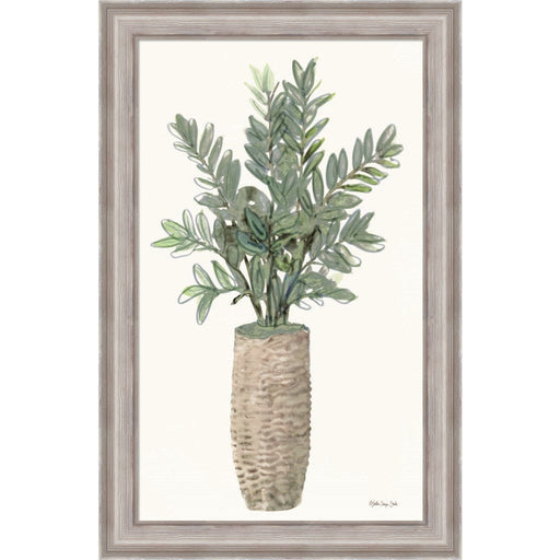 Foliage in Woven Pot 2 by Stellar Design Studio, Framed Art