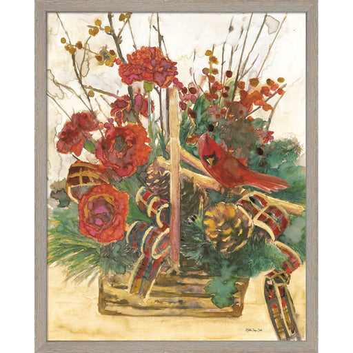 Christmas Basket by Stellar Design Studio, Framed Art