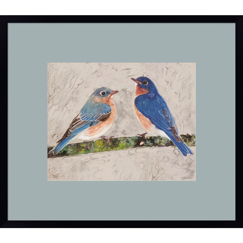 Eastern Bluebirds 2 by Stellar Design Studio, Framed Art