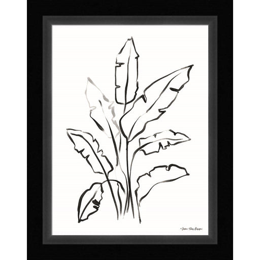 Banana Leaf Drawing by Seven Trees Design, Framed Art