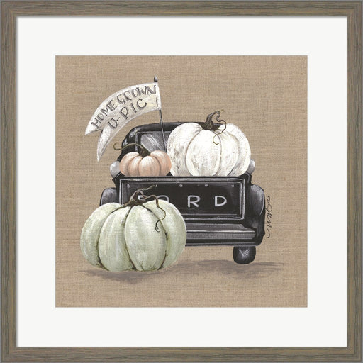 Pumpkin Truck by Julie Norkus, Framed Art
