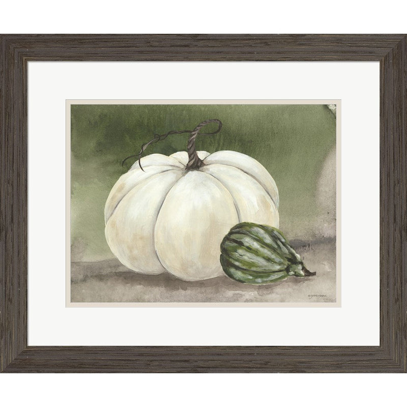 Sunny Day Pumpkins II by Julie Norkus, Framed Art