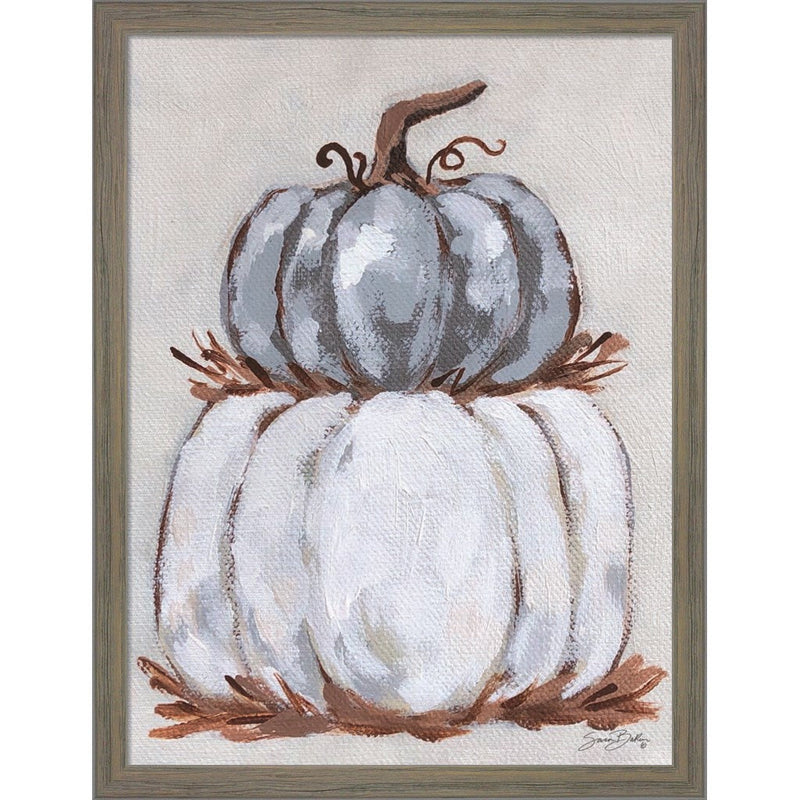 Pumpkin Stack III by Sara Baker, Framed Art