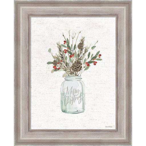 Christmas Greenery Gathering by Lettered & Lined, Framed Art