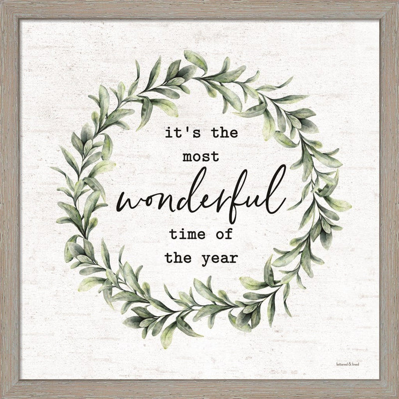 Wonderful Time of the Year by Lettered & Lined, Framed Art