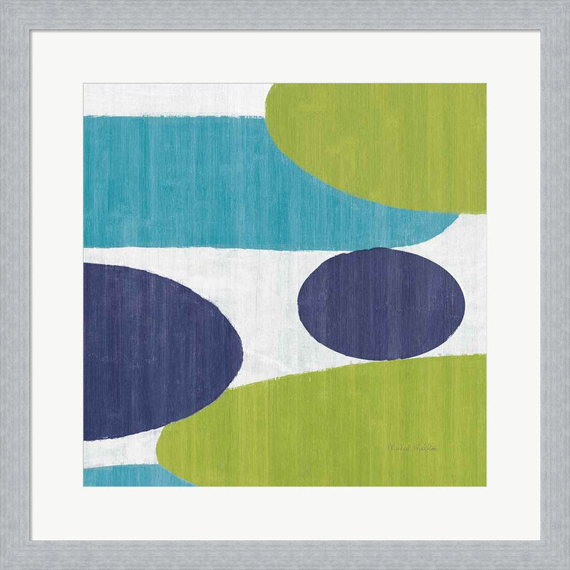 Costa Del Sol I Blue Green by Michael Mullan, Framed Art