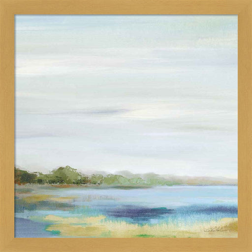 Emerald Lagoon Sq Light by Silvia Vassileva, Framed Art