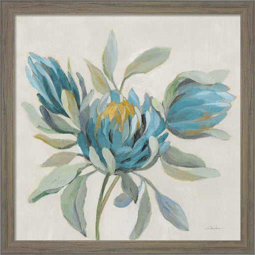Field Floral I Blue by Silvia Vassileva, Framed Art
