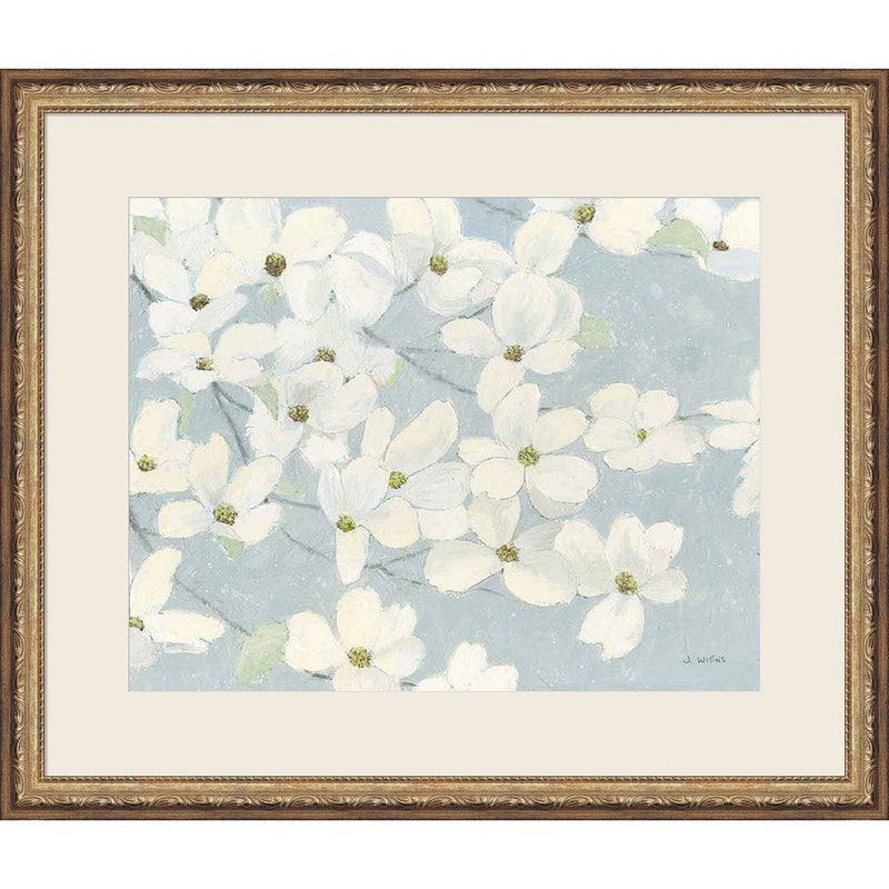 Spring Dogwoods Blue by James Wiens, Framed Art