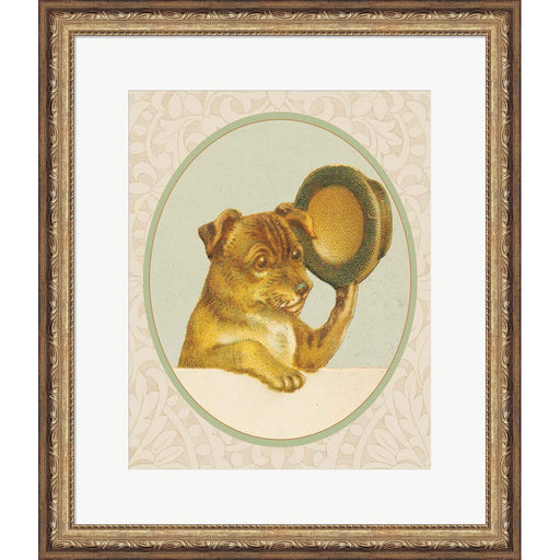 Dog with Hat I by Wild Apple Portfolio, Framed Art