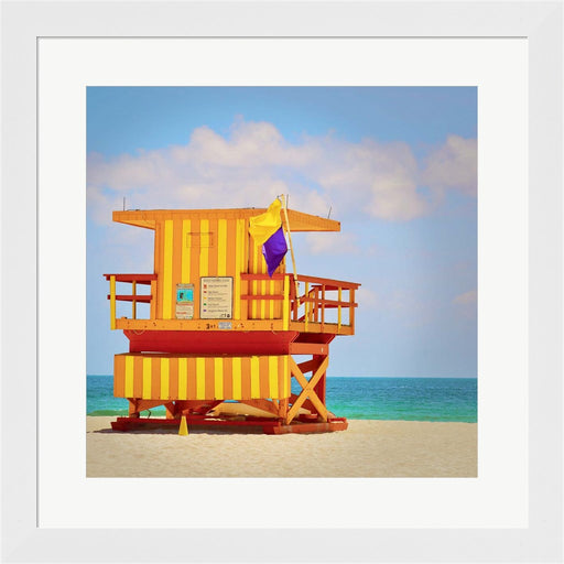 Lifeguard Station by Carlos Vargas, Framed Art