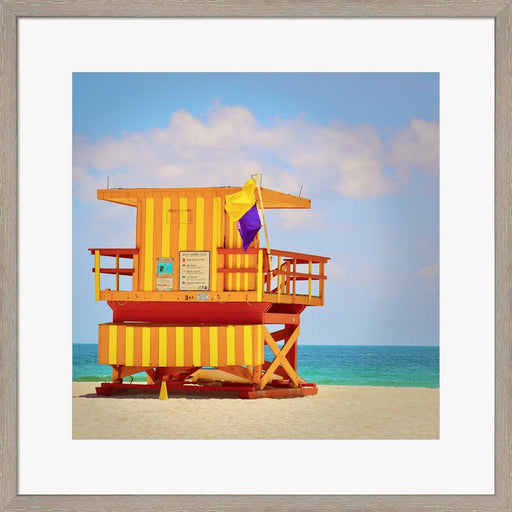 Lifeguard Station by Carlos Vargas, Framed Art