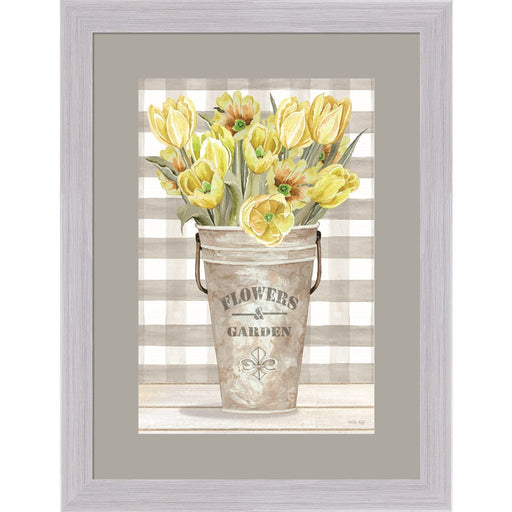 Yellow Tulips I by Cindy Jacobs, Framed Art