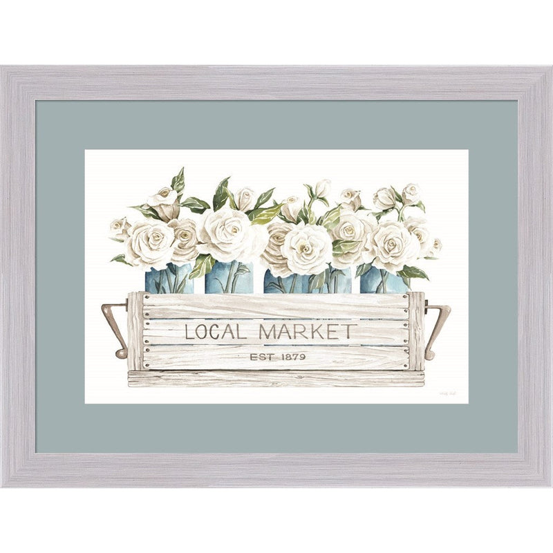 Local Market Flowers by Cindy Jacobs, Framed Art